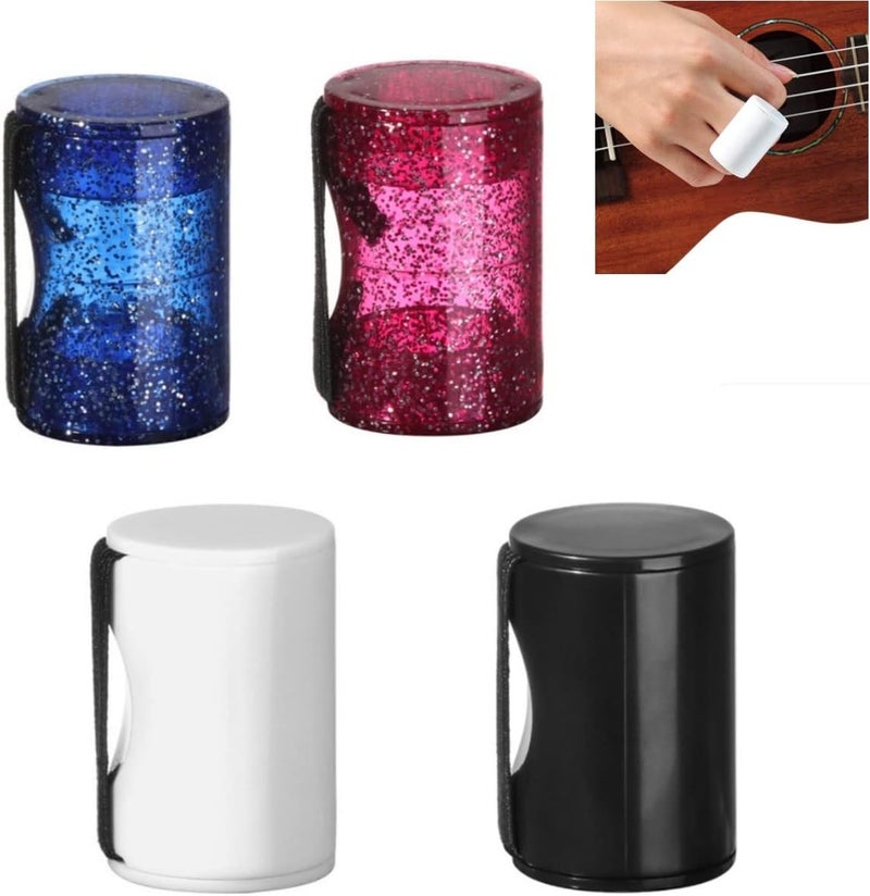 CCeCCe 4 Pack Finger Shaker Rhythm Hammer Egg Shaker Plastic Music Finger Ring w/Ajustable Strap Sand Bell Shot for Guitar Ukulele Mandolin Banjo Cajon Percussion Musical Instruments Tool Accessories - Image 1